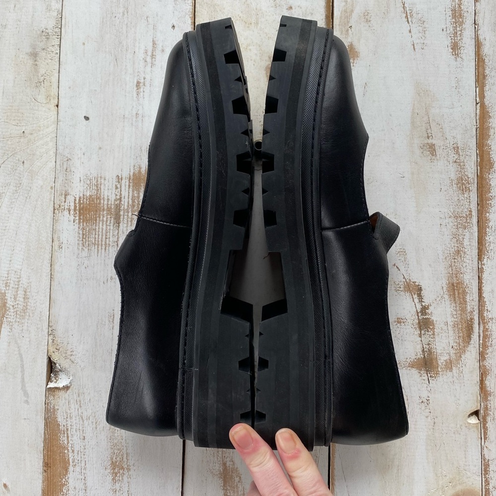 Madewell Black Leather Mary Jane Loafers with Buckle - Picture 8 of 14
